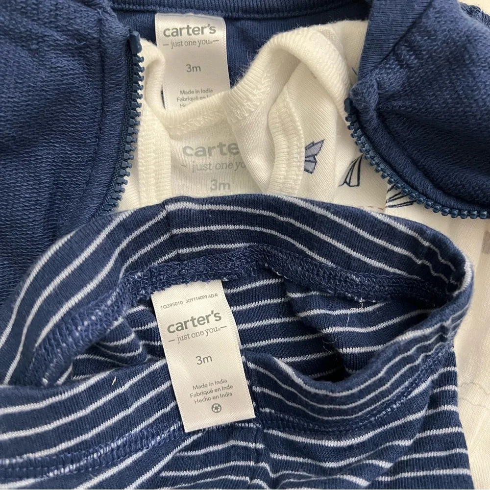 Bundle of Three Outfit Sets Carter's/Gerber Baby Boy Size 3 Months